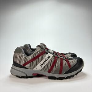 MONTRAIL Masochist II Gray Red Hiking Trail Shoes GM2077-081 Men's Size 9